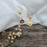 Stainless Antitarnish Gold Plated Butterfly Drop Earrings