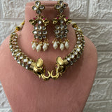 Kundan Elephant Choker With Beautiful Elephant Earrings