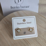 Stainless Antitarnish Clover Stud Earring