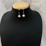 Tripple Layered Pearl Necklace With Earrings