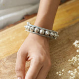 Designer Silver Replica Brass Kada Bangle - Openable