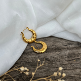 Antitarnish Gold Plated Classic Geometric Style Hoop Earrings