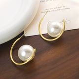 Half Circle Pearly Hoops