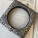 Antique Brass Indian Style Free Size Cuff -Traditional Silver Replica Kada Bangle