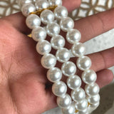 Shell Pearl Three Layer Choker with Earring set