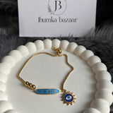 Evil Eye Antitarnish Stainless Adjustable Bracelet