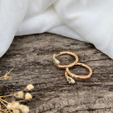 Antitarnish Rose Gold Plated Snake Double Hoop Earrings
