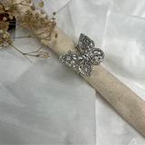 Silver Plated American Diamonds Studded Butterfly Adjustable Ring
