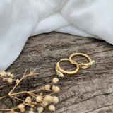 Antitarnish Gold Plated Snake Double Hoop Earrings
