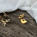 Antitarnish Gold Plated Half Cut Stainless Earring