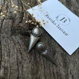 Perfectly Crafted Silver Replica Antique Brass Stud Earrings –