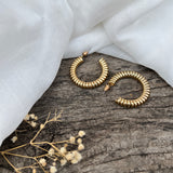 Spiral Golden Antitarnish Hoops