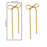 Bow Knot 304 Stainless Steel 18 Gold Plated White Gold Plated Gold Plated