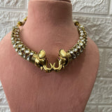 Kundan Elephant Choker With Beautiful Elephant Earrings