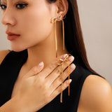Bow Knot 304 Stainless Steel 18 Gold Plated White Gold Plated Gold Plated